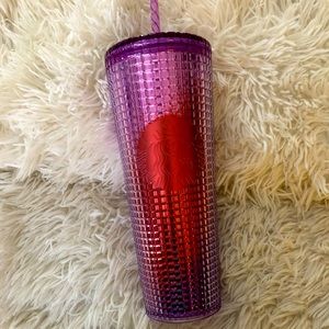 Starbucks SUNSET ombré grid tumbler.
